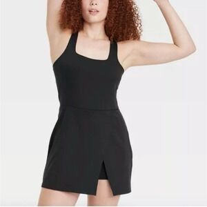 All In Motion‎ Target Women's Black Skort Romper With Side Slit Size Medium